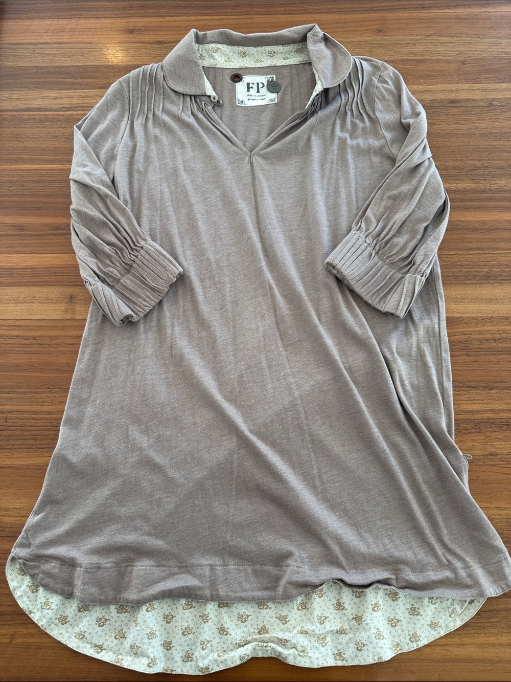 Vintage Free People Boho pleated Tunic